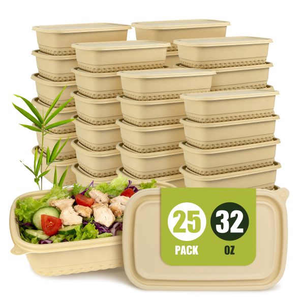 32oz Meal Prep Containers, 25Pack(50pcs)