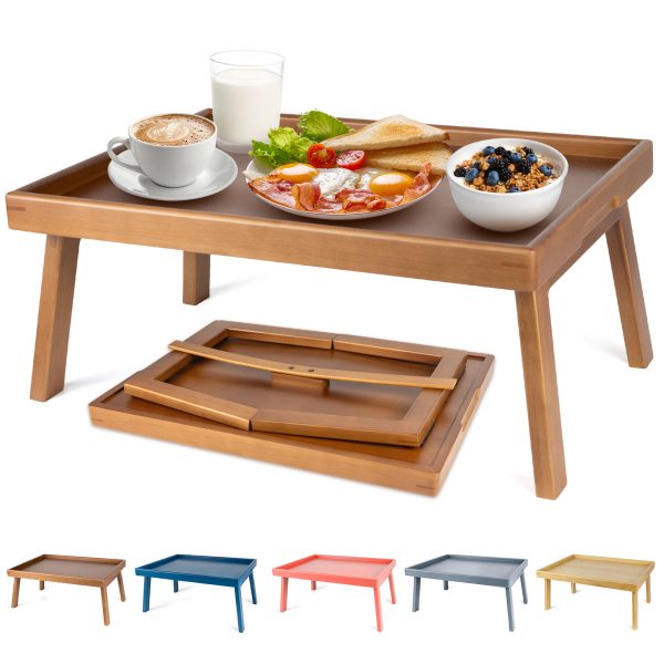 Bamboo Table Tray with Support Bar
