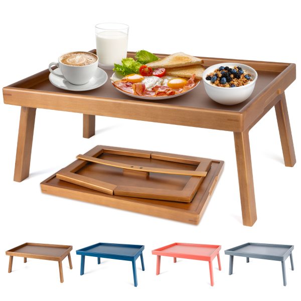 Bamboo Table Tray with Support Bar