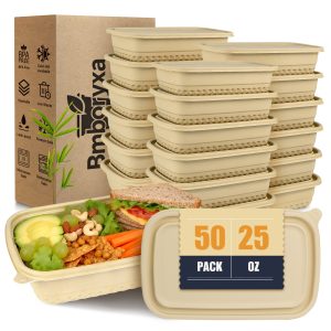 25oz Meal Prep Containers, 50Pack(100pcs)